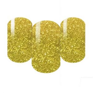 Gold glitter nail wraps